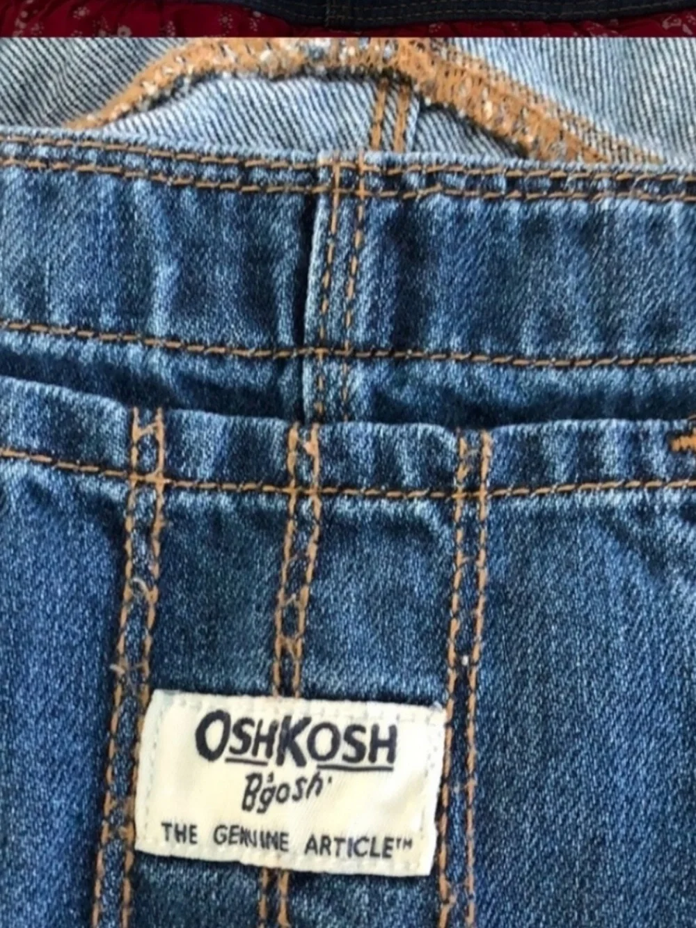 NWOT OshKosh B'gosh Americana Denim Bib Overall Dress with Red Bandana Skirt